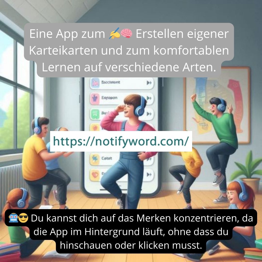 Anwendung zum ✍️ Erstellen eigener Karteikarten und 🧠 Lernen auf verschiedene Weise auf Android